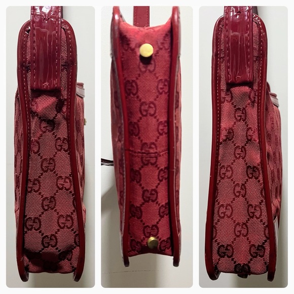 Authentic Gucci Canvas/Patent Leather crossbody - Picture 9 of 13